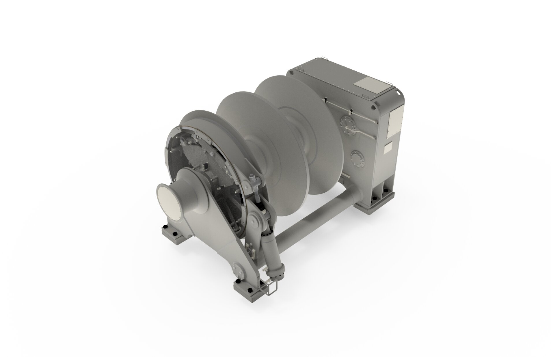 Gearbox driven towing winches