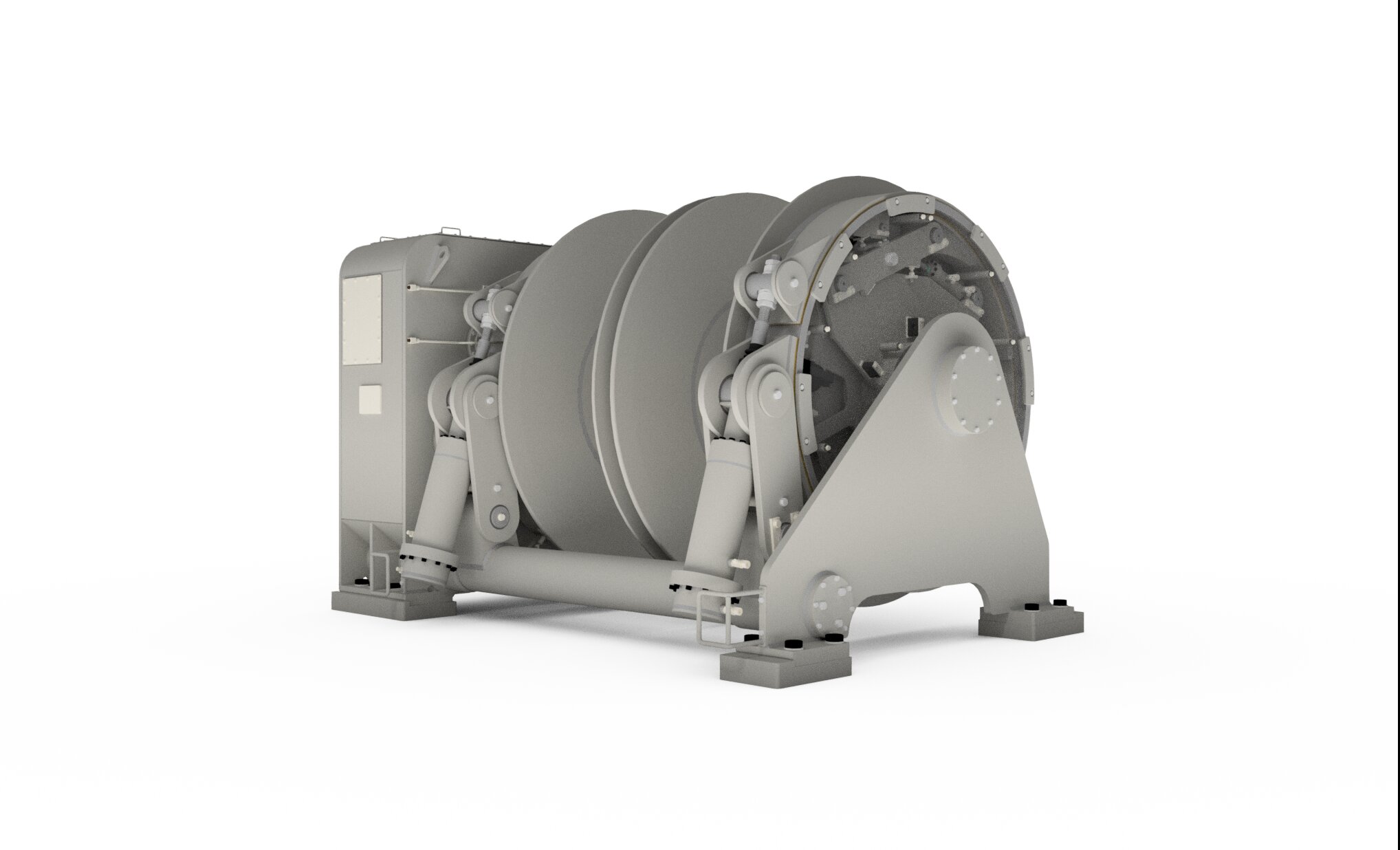 Direct-drive towing winches
